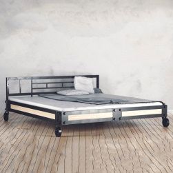 Loft-krovat-Iris-na-kolesikakh-so-vstavkami-iz-dereva