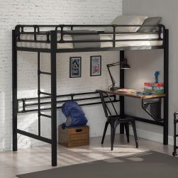 Detskaya-krovat-Perfection-loft-s-dvumya-yarusami-chernogo-tsveta